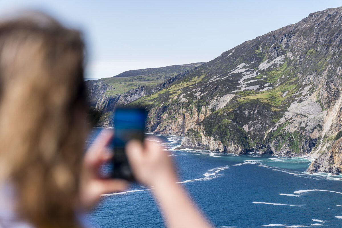 Fotografieren an den Slieve League Kliffen