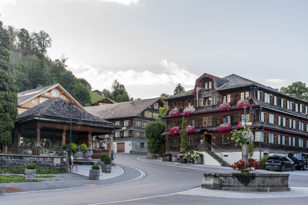 Dorfplatz in Schwarzenberg