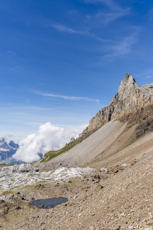 Weg vom Rot Grätli zur Rugghubelhütte